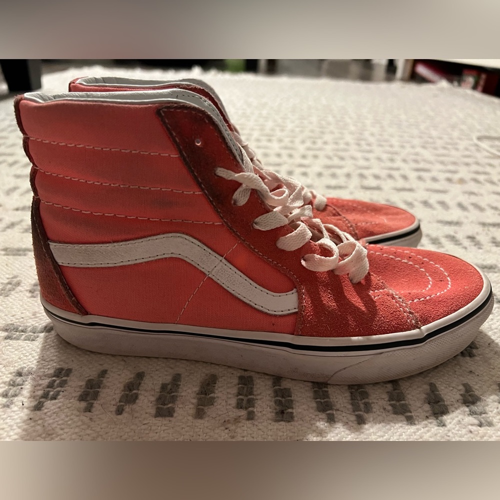 Pastel Pink Hi-SK8 Vans - Size 7